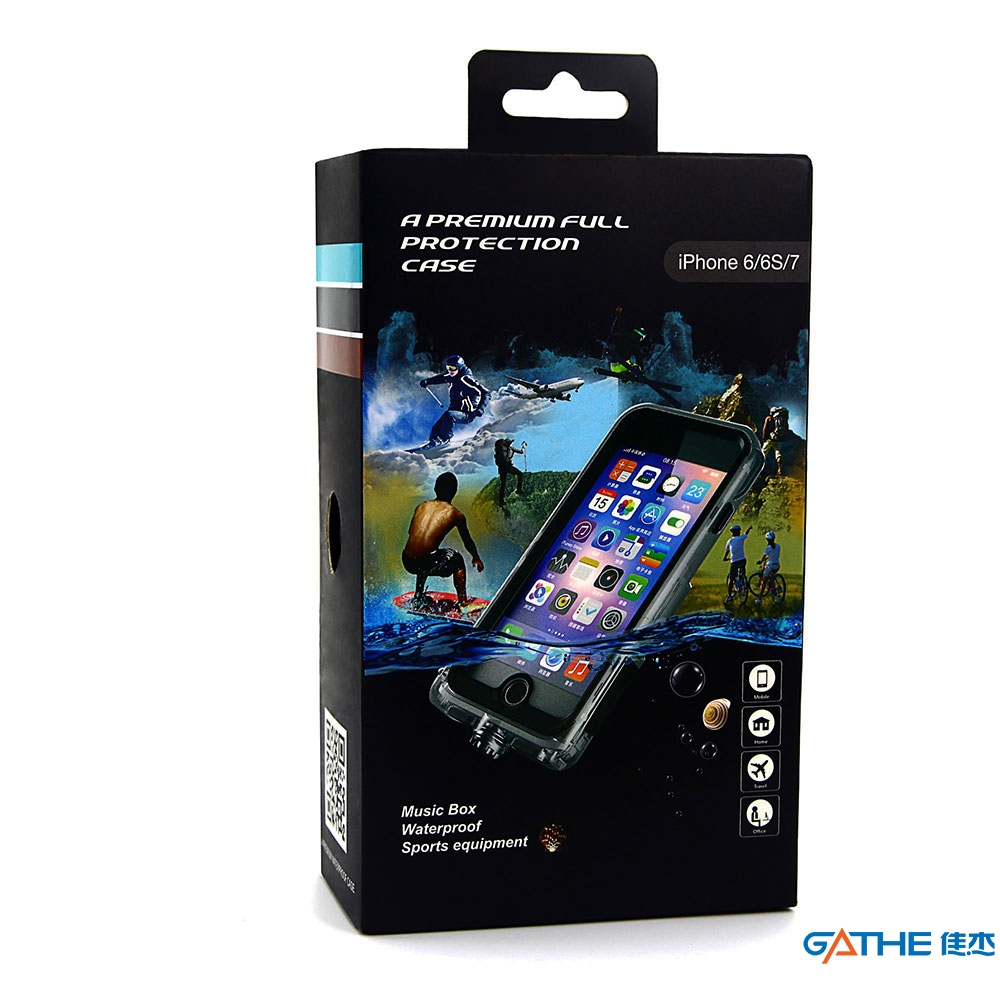 Waterproof mobile phone case box J type